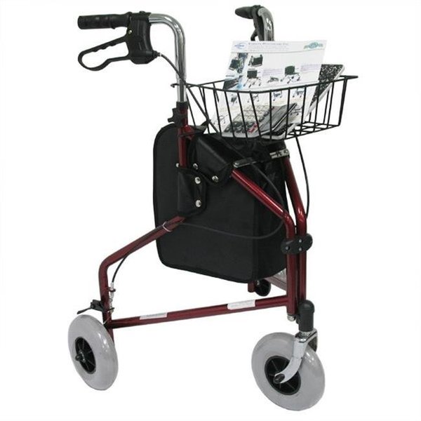 Karman Healthcare Karman Healthcare R-3600-BD 3 wheel Rollator-Burgundy R-3600-BD